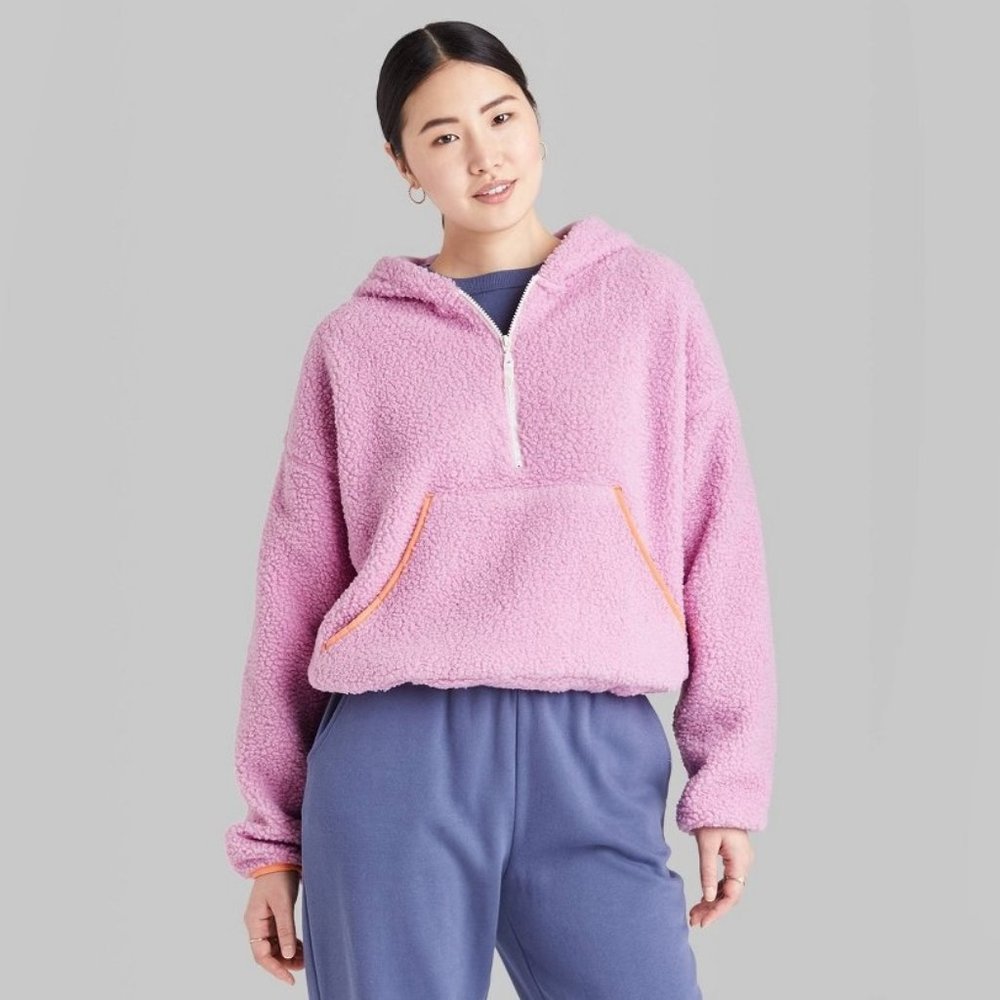 Wild Fable 1/2 Zip Hooded Fleece